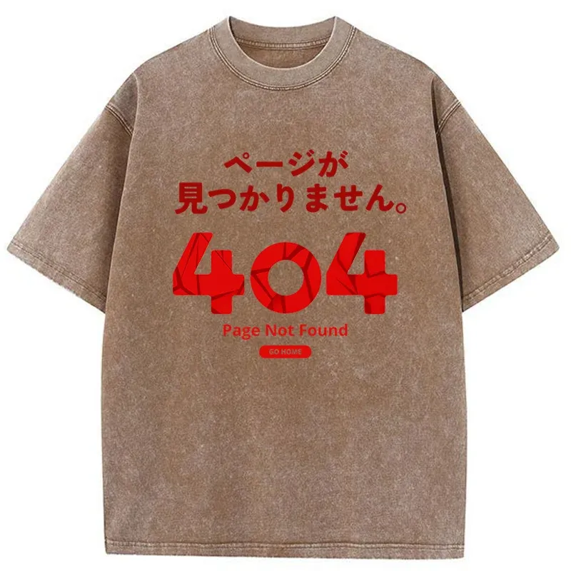 Tokyo-Tiger 404 Error Page Funny Washed T-Shirt