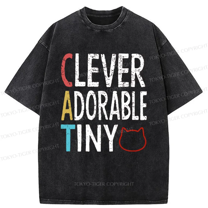 Tokyo-Tiger Qualities Of The Cat Washed T-Shirt