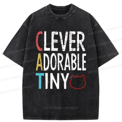 Tokyo-Tiger Qualities Of The Cat Washed T-Shirt