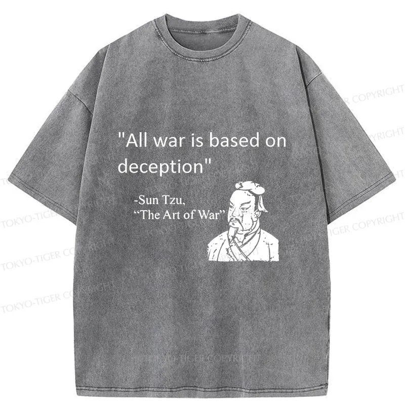 Tokyo-Tiger The Art Of War Meme Washed T-Shirt