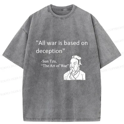 Tokyo-Tiger The Art Of War Meme Washed T-Shirt
