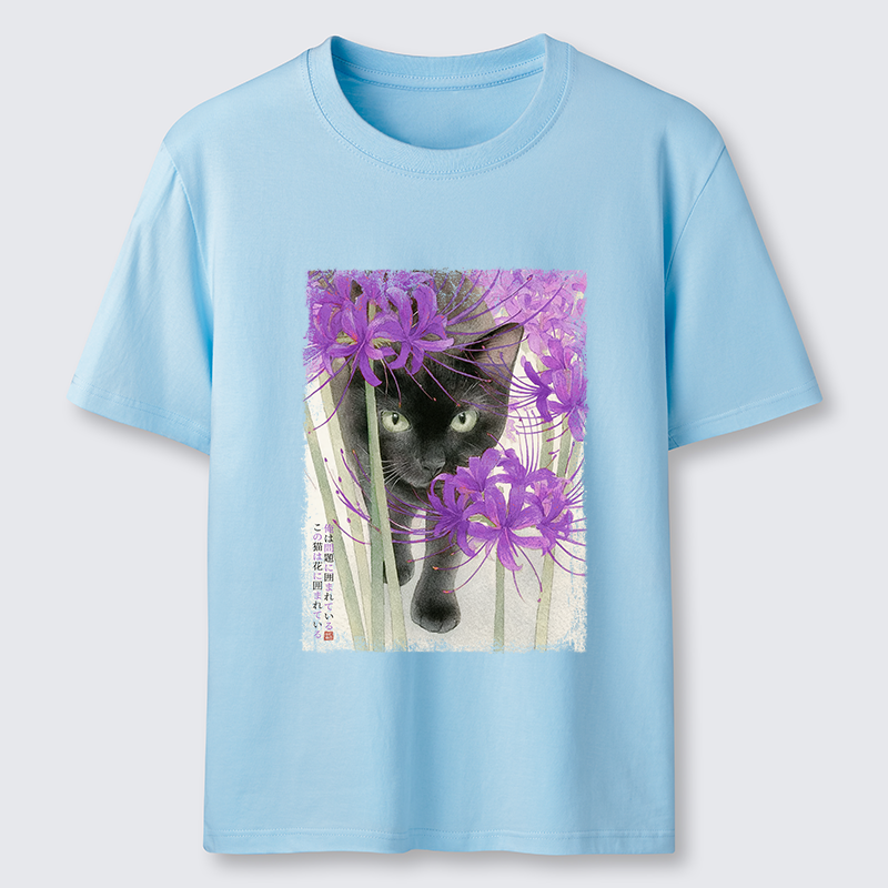 Tokyo-Tiger A Cat Among The Flowers Classic T-Shirt
