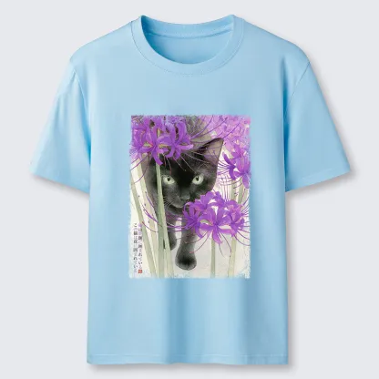 Tokyo-Tiger A Cat Among The Flowers Classic T-Shirt