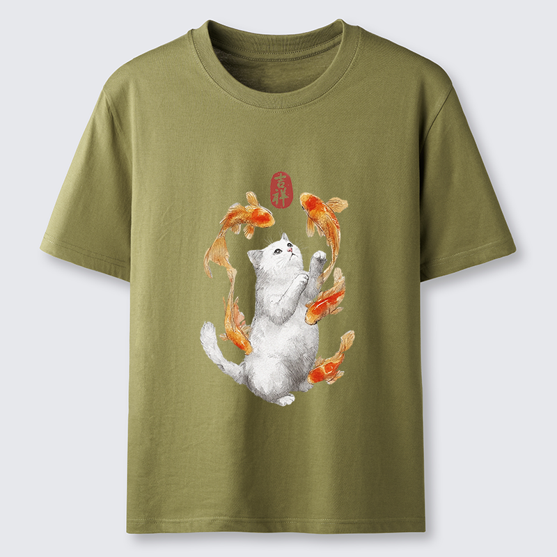 Tokyo-Tiger Zen Cat And The Dancing Fish Classic T-Shirt