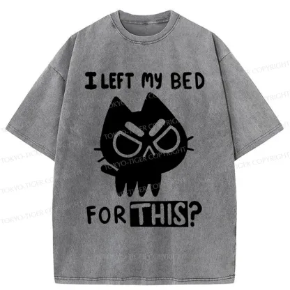 Tokyo-Tiger Dissatisfied Cat Meme Washed T-Shirt