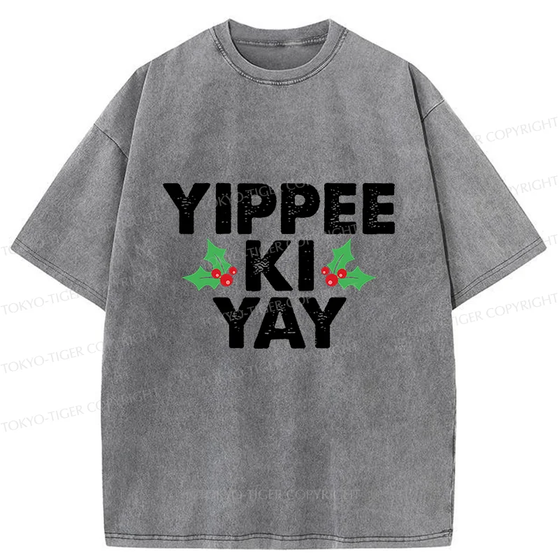 Tokyo-Tiger Christmas Mantra Washed T-Shirt