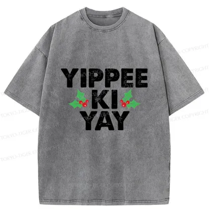 Tokyo-Tiger Christmas Mantra Washed T-Shirt