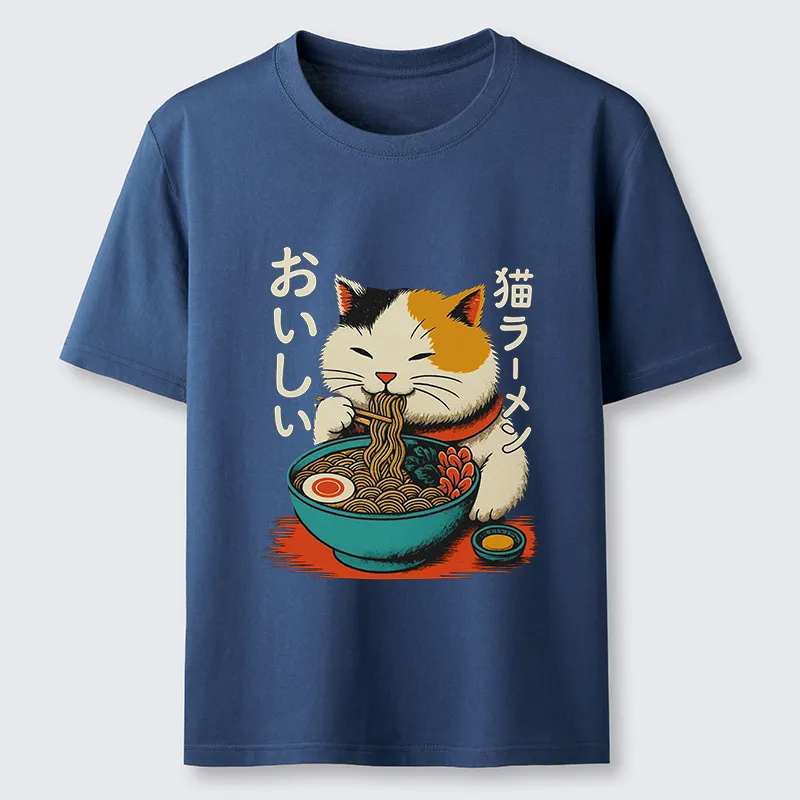 Tokyo-Tiger Cute Eat Eating Japanese Ramen Classic T-Shirt
