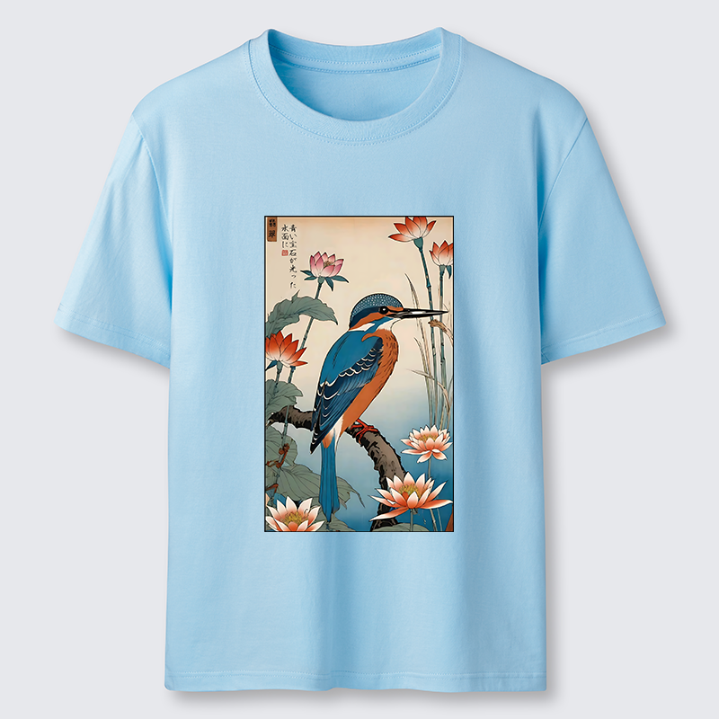 Tokyo-Tiger Ukiyo-e Kingfisher Classic T-Shirt