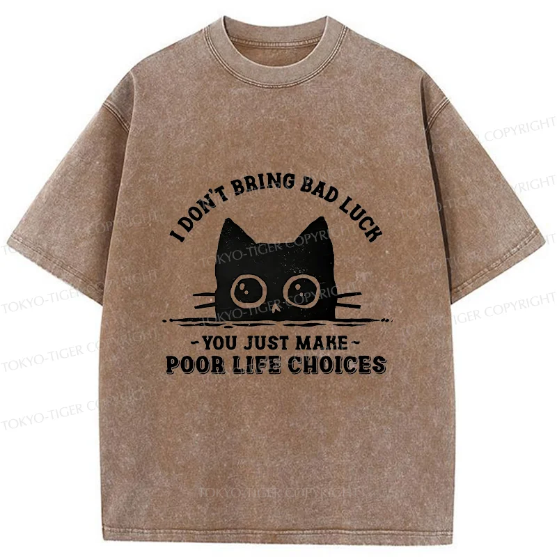 Tokyo-Tiger Black Cats Don't Bring Bad Luck Washed T-Shirt