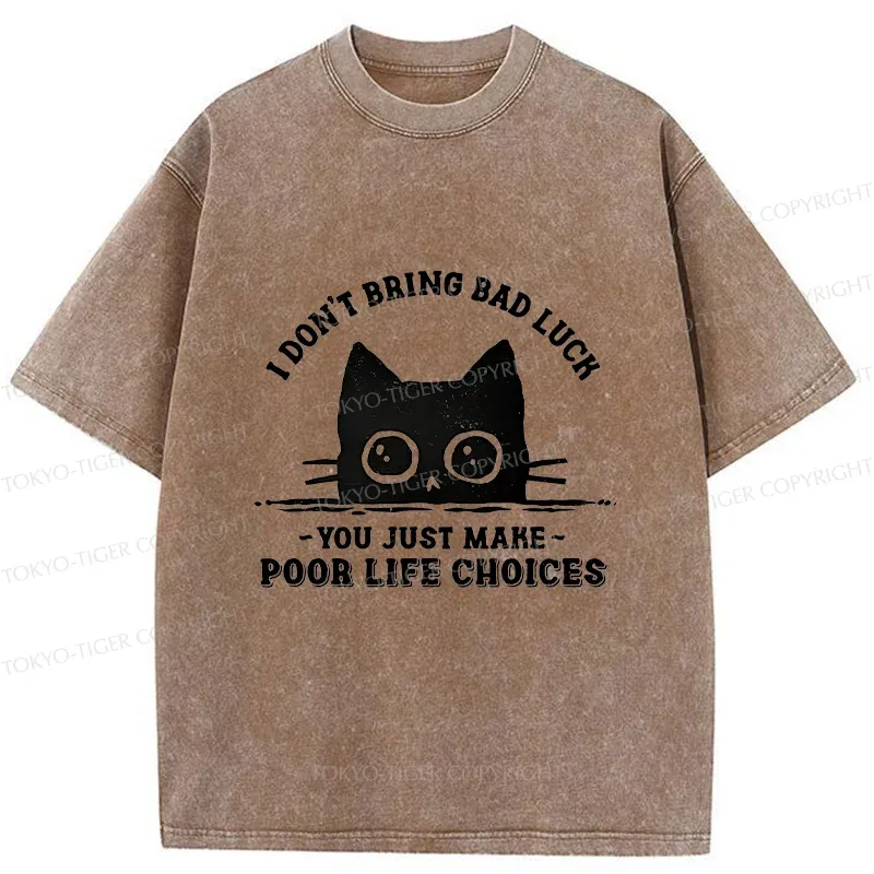 Tokyo-Tiger Black Cats Don't Bring Bad Luck Washed T-Shirt