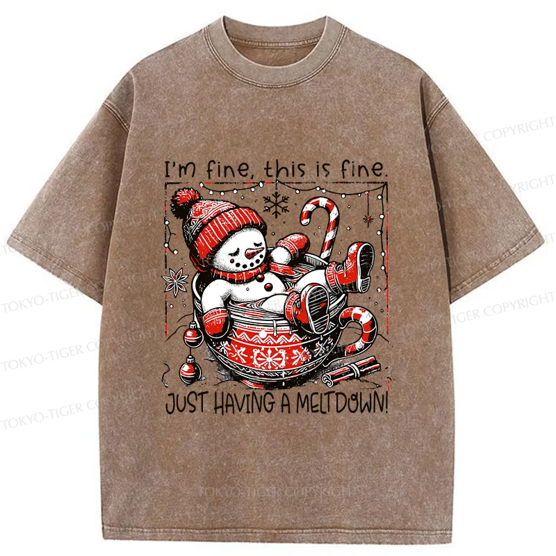 Tokyo-Tiger Christmas Disaster Washed T-Shirt