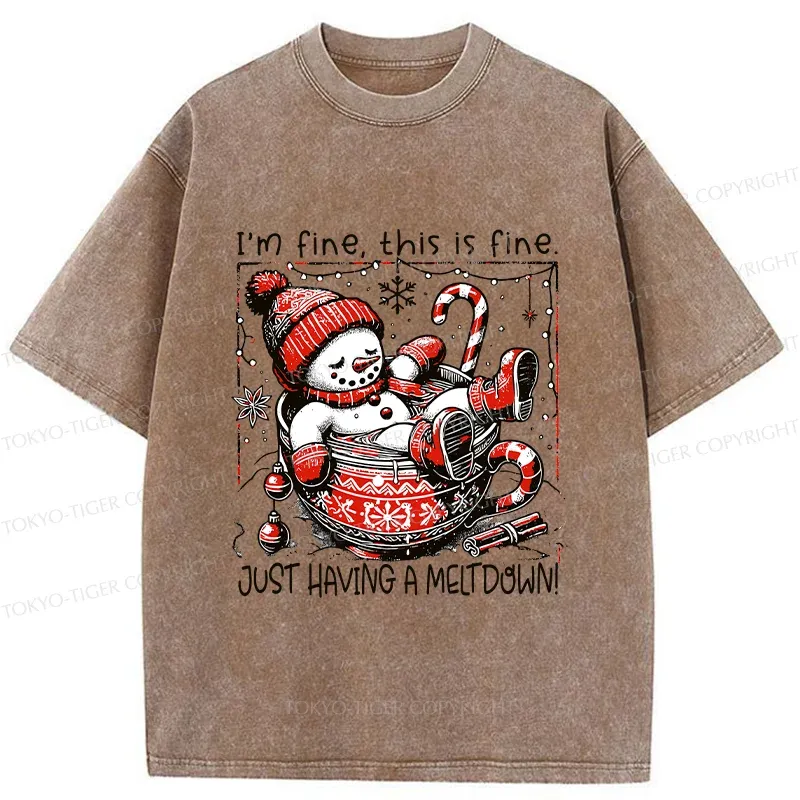 Tokyo-Tiger Christmas Disaster Washed T-Shirt