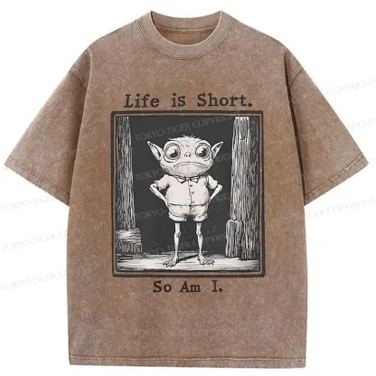 Tokyo-Tiger Short Life Of A Goblin Washed T-Shirt