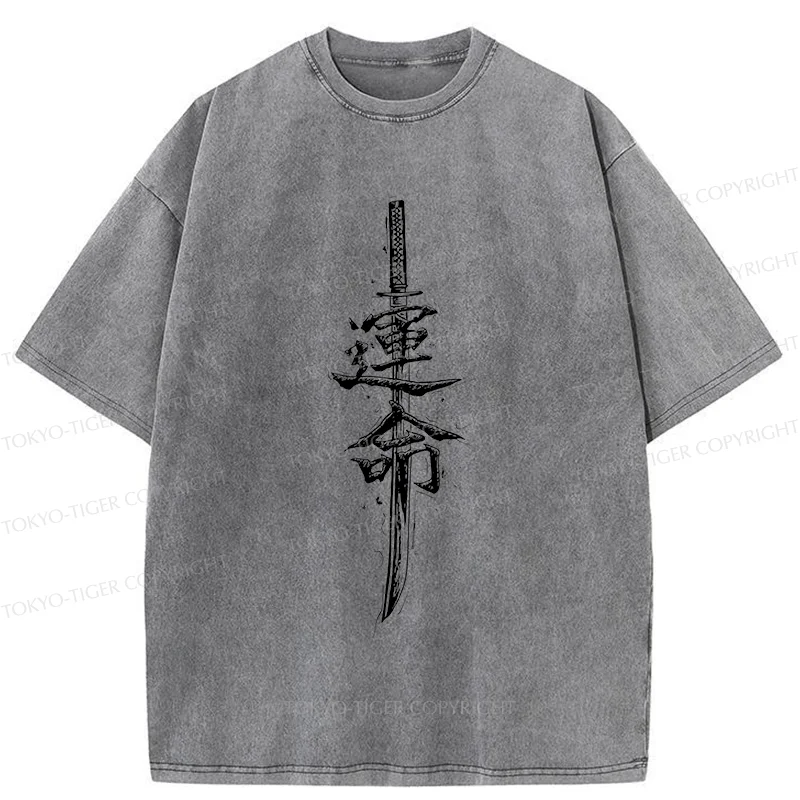 Tokyo-Tiger Destiny Kanji Washed T-Shirt