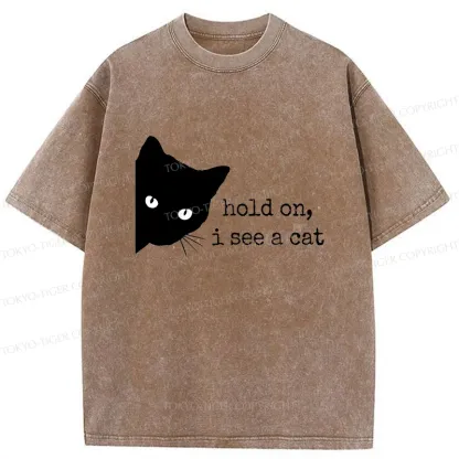 Tokyo-Tiger I Am Attracted To Cats Washed T-Shirt