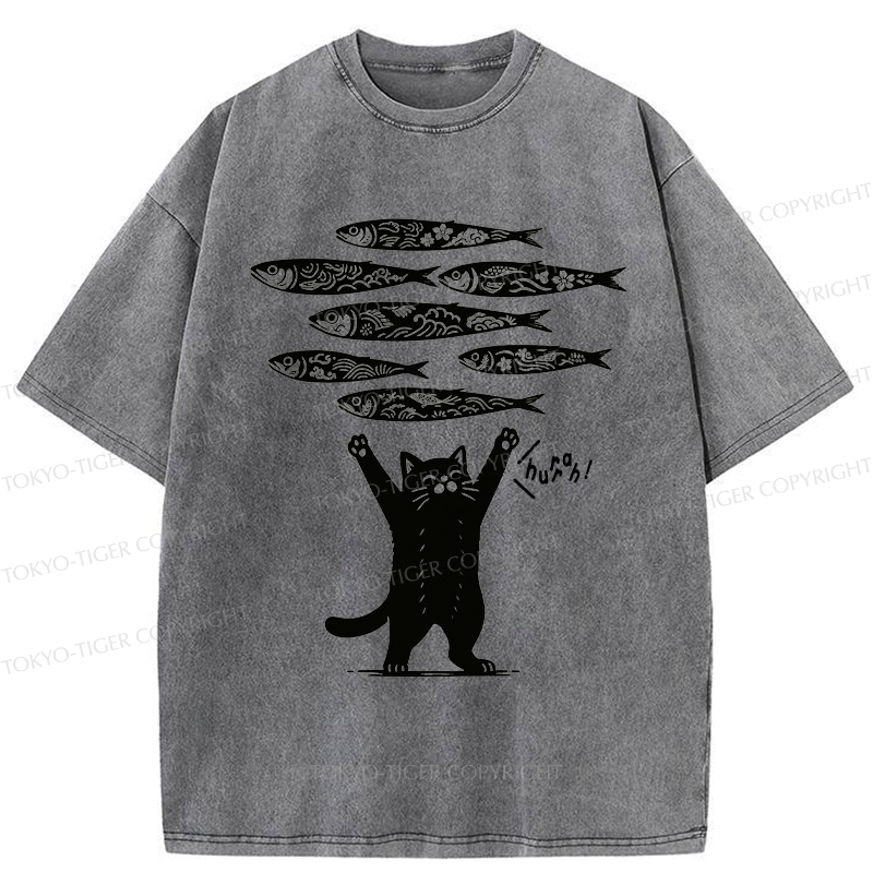 Tokyo-Tiger The Lucky Cat Washed T-Shirt