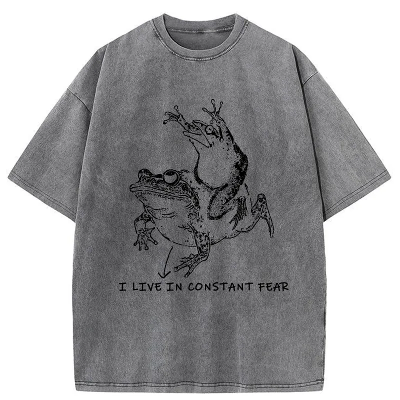 Tokyo-Tiger I Live In Constant Fear Washed T-Shirt