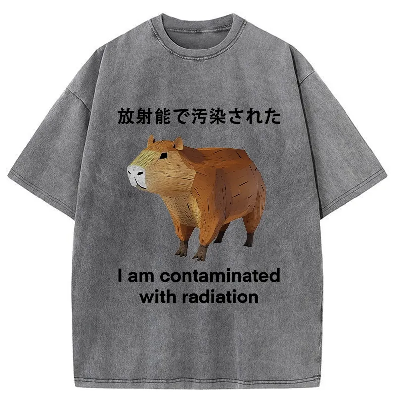 Tokyo-Tiger Capybara Contaminated By Radiation Washed T-Shirt