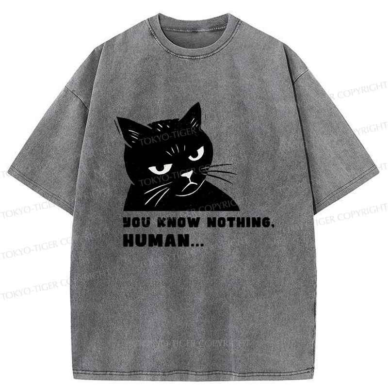 Tokyo-Tiger Cat:You Know Nothing,Human Washed T-Shirt