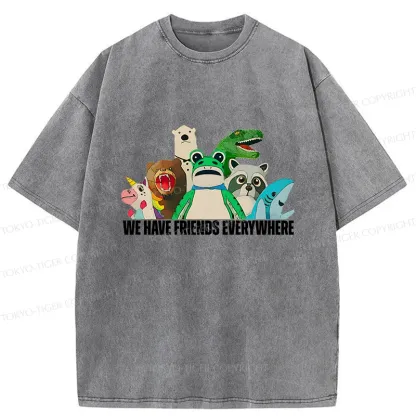 Tokyo-Tiger Frog Doll Costume Washed T-Shirt