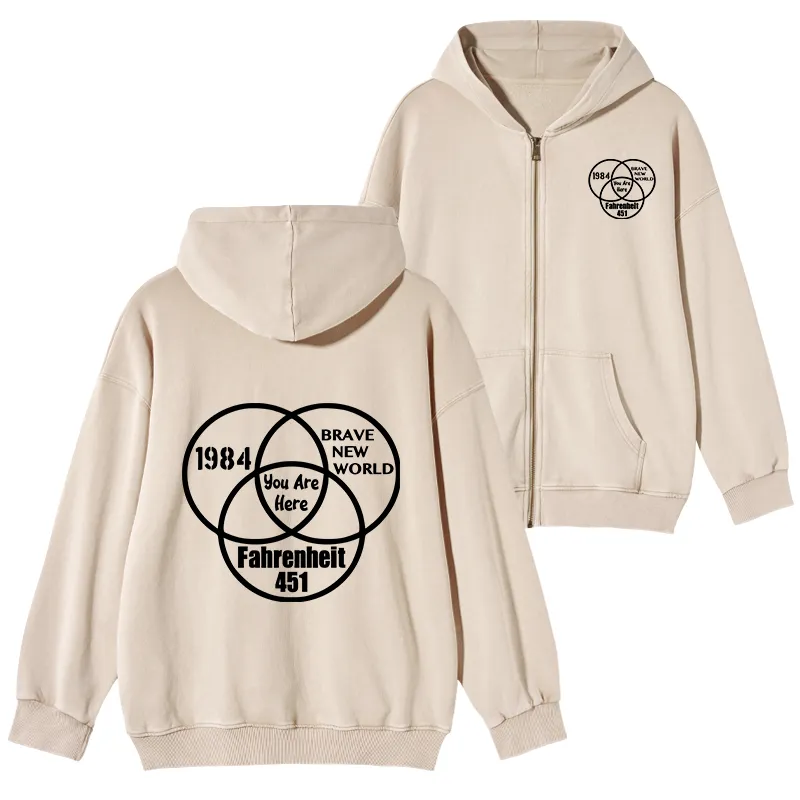 Tokyo-Tiger Multidimensional Thinking And Rebellion Washed Zip Hoodie