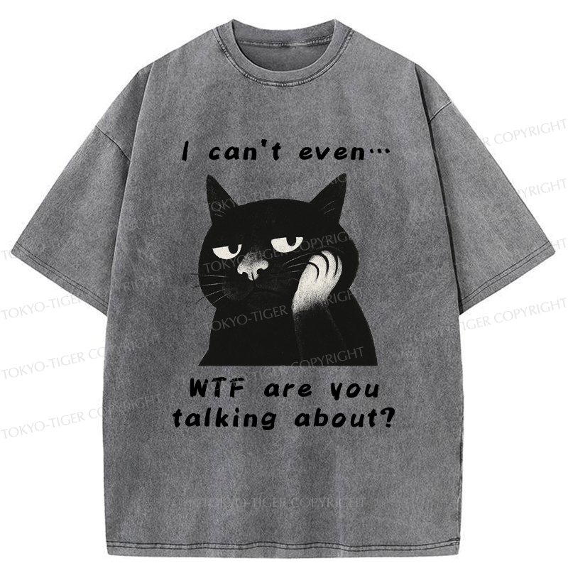 Tokyo-Tiger The Speechless Cat Washed T-Shirt