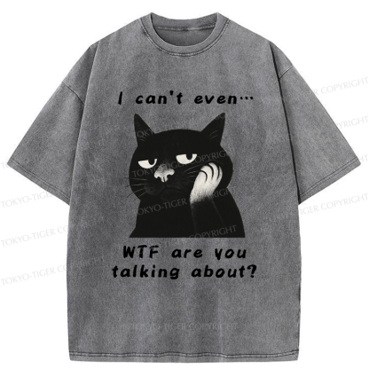 Tokyo-Tiger The Speechless Cat Washed T-Shirt