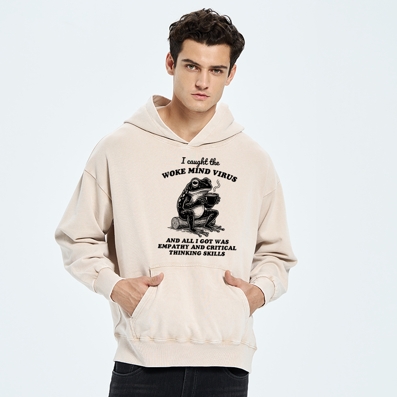 Tokyo-Tiger Awakened Thinking Virus Frog Washed Hoodie