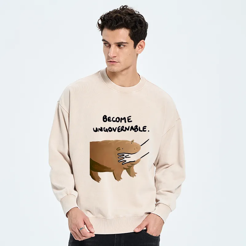 Tokyo-Tiger Moo Deng Bites Someone's Arm Washed Sweatshirt