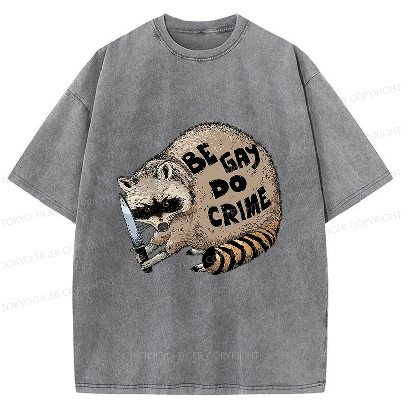 Tokyo-Tiger Criminal Raccoon Washed T-Shirt