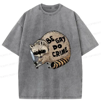 Tokyo-Tiger Criminal Raccoon Washed T-Shirt