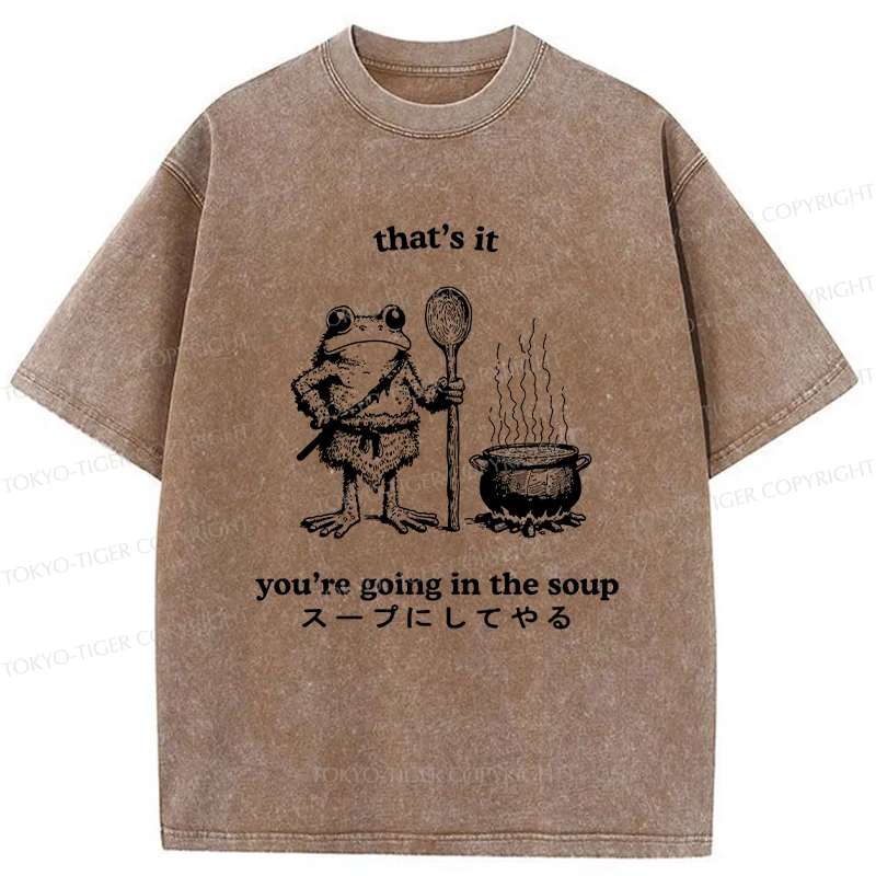 Tokyo-Tiger Fool 're Going In The Soup Washed T-Shirt
