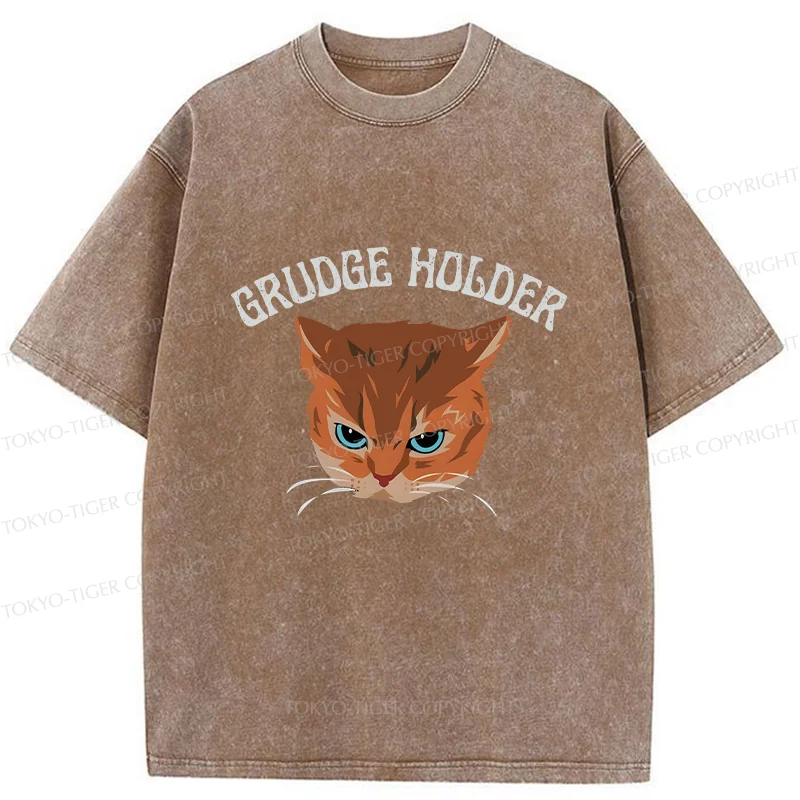 Tokyo-Tiger Resentful Cat Washed T-Shirt