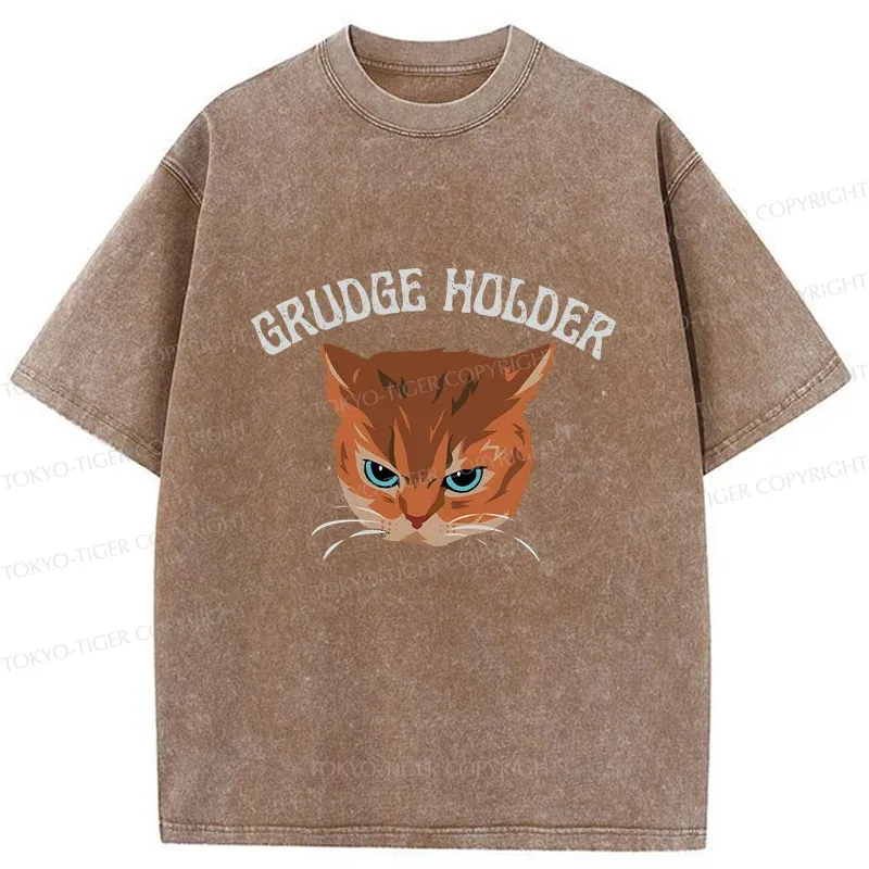 Tokyo-Tiger Resentful Cat Washed T-Shirt