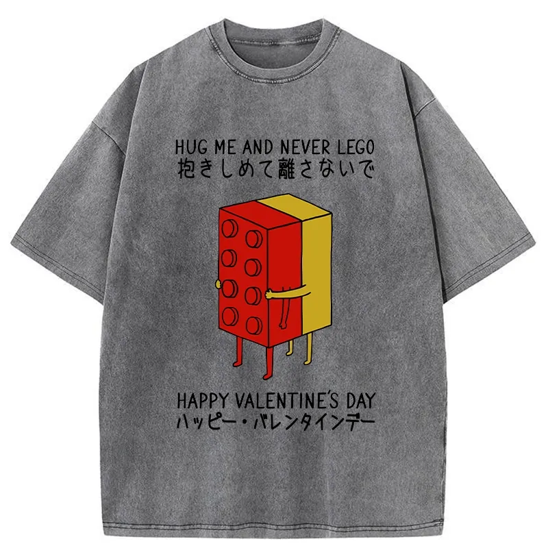 Tokyo-Tiger Hug Me And Don't Let Go Washed T-Shirt