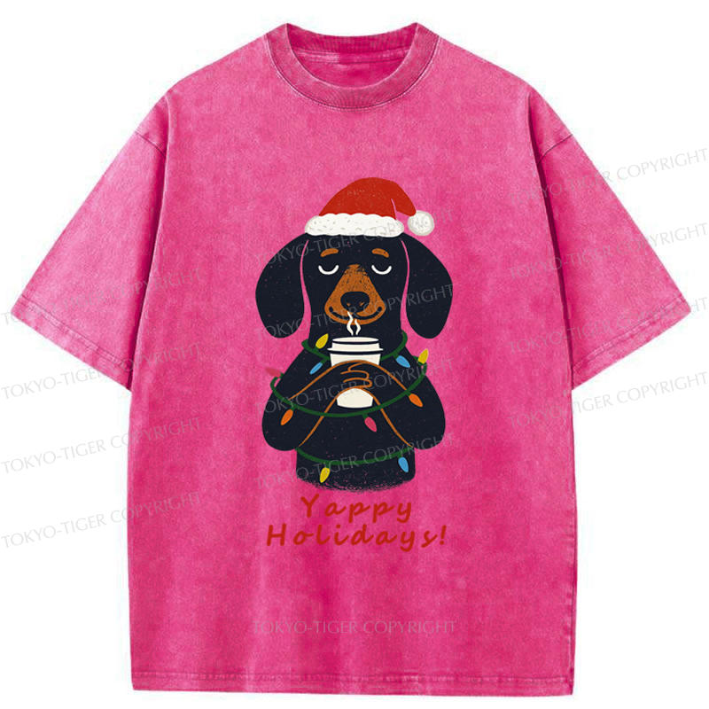 Tokyo-Tiger Yappy Holidays Washed T-Shirt