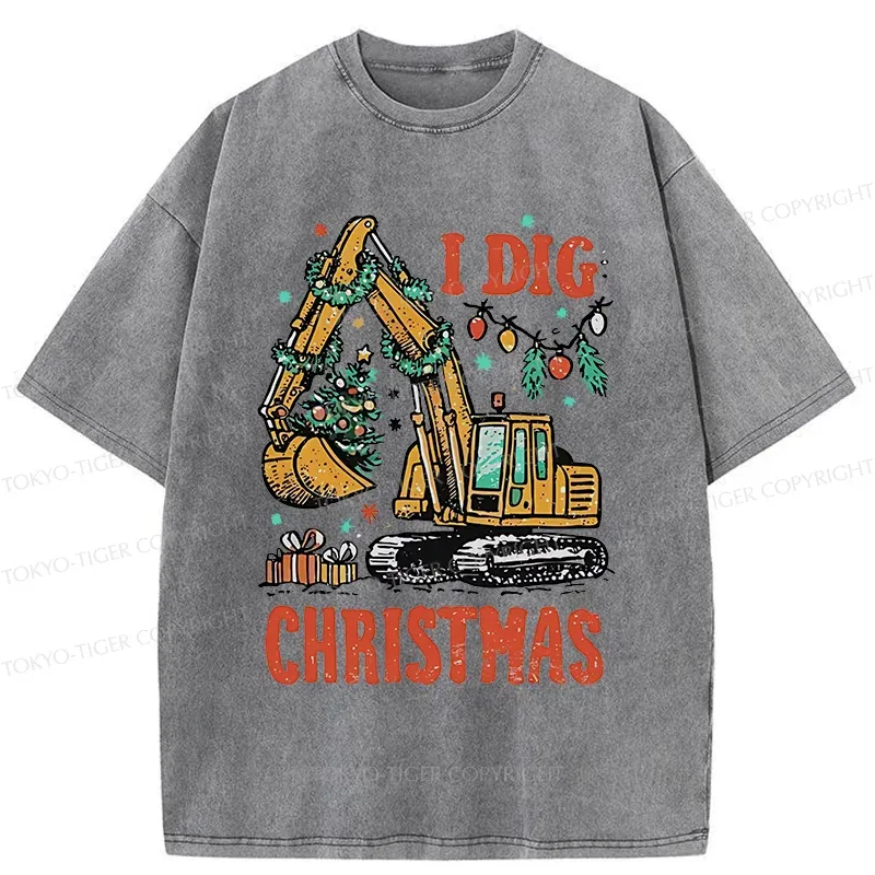 Tokyo-Tiger I Dig Christmas Washed T-Shirt