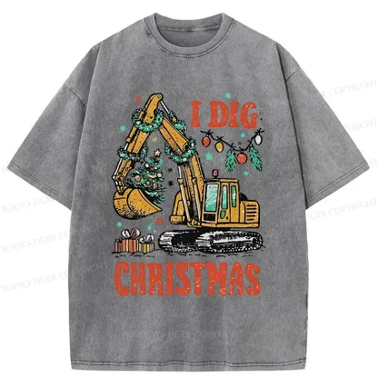 Tokyo-Tiger I Dig Christmas Washed T-Shirt