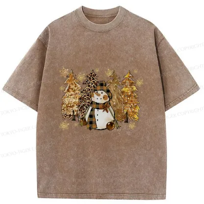 Tokyo-Tiger Autumn Snowman Washed T-Shirt