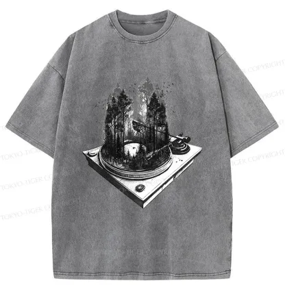 Tokyo-Tiger Music Forest Washed T-Shirt