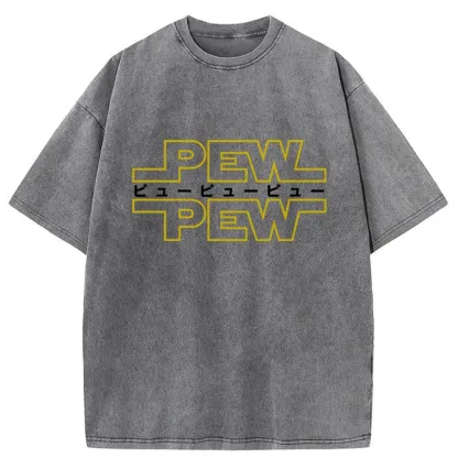 Tokyo-Tiger Pew Pew Japanese Washed T-Shirt
