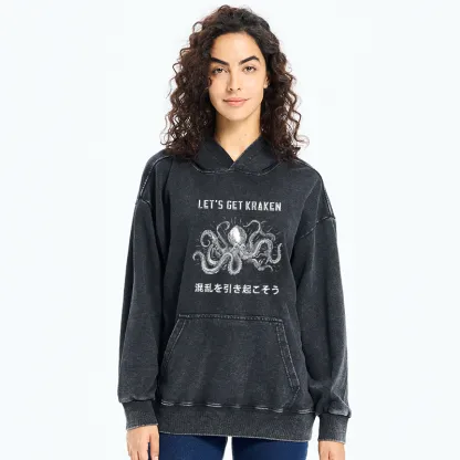 Tokyo-Tiger Funny Octopus：Let’s Get Kraken Washed Hoodie