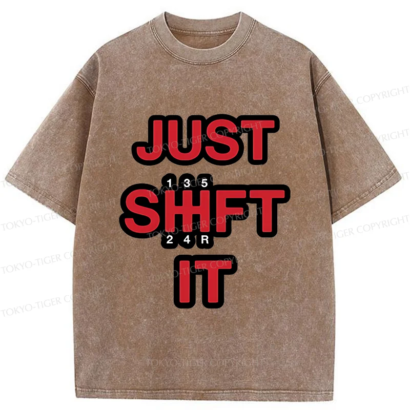 Tokyo-Tiger Funny Car Gear Washed T-Shirt