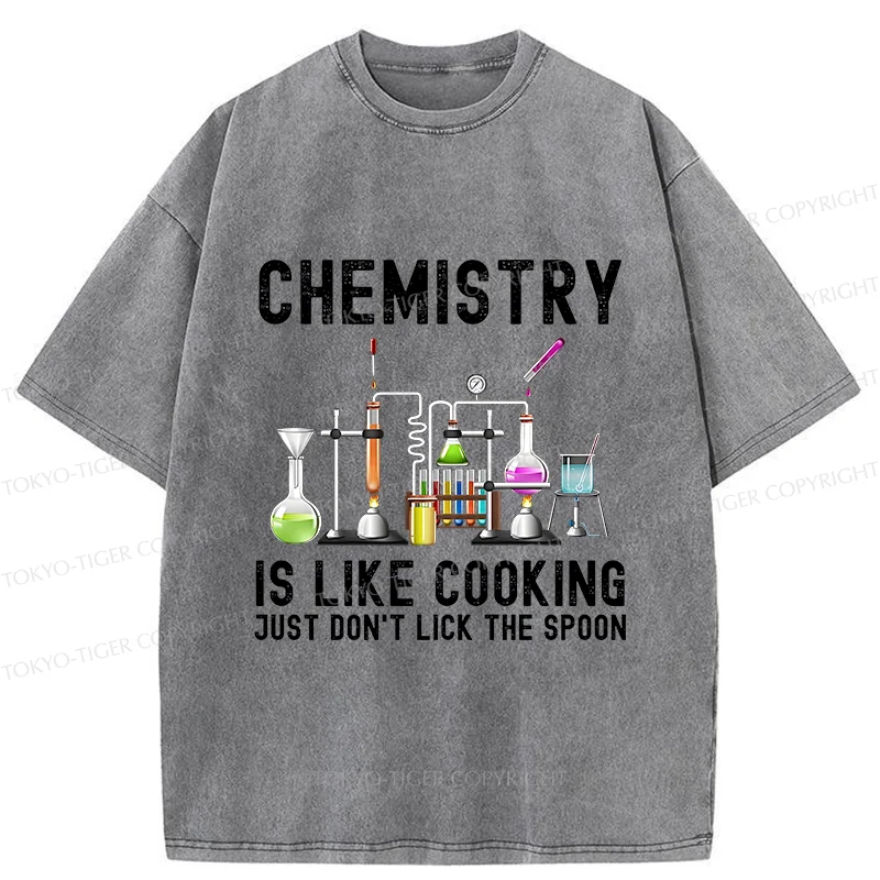 Tokyo-Tiger Interesting Chemistry Washed T-Shirt