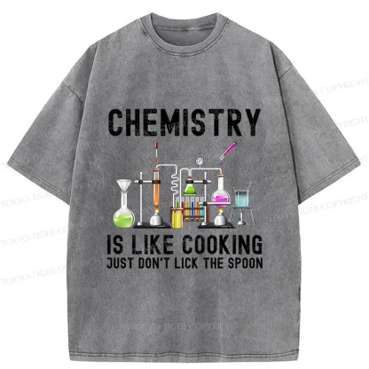 Tokyo-Tiger Interesting Chemistry Washed T-Shirt