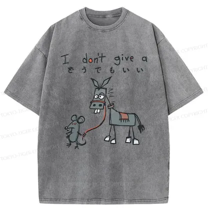 Tokyo-Tiger I Don't Give A Rat's Ass Washed T-Shirt