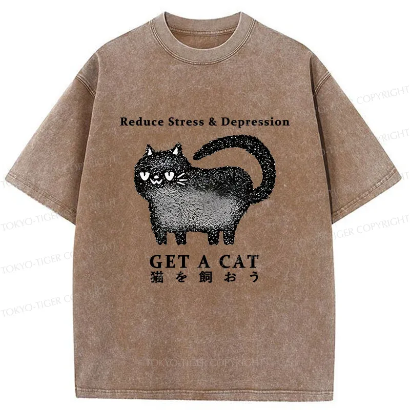 Tokyo-Tiger Adopt A Cat Washed T-Shirt