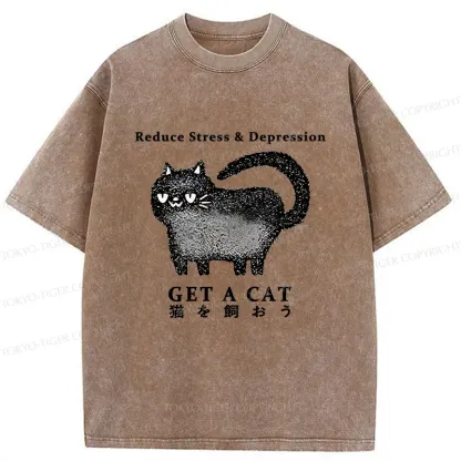 Tokyo-Tiger Adopt A Cat Washed T-Shirt