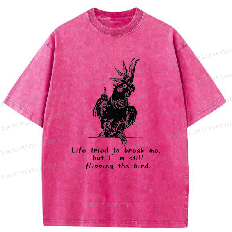 Tokyo-Tiger Attitude Towards Life Washed T-Shirt